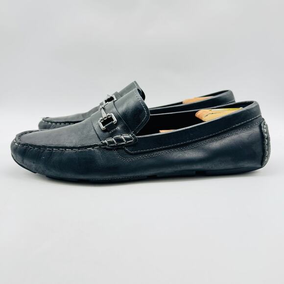 Cole Haan Shoes Mens 11.5 Black Leather Driving Moccasins Vtg Horsebit Loafers - Picture 4 of 13